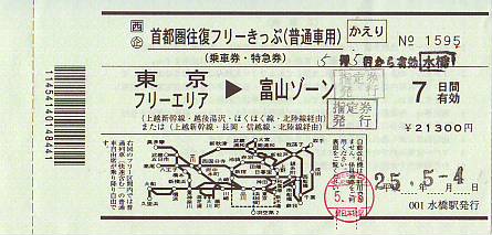 首都圏往復フリーきっぷ常備券 続 吾輩はヲタである